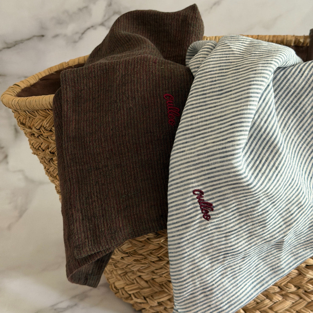 Premium 100 Linen Kitchen Towel - Atelier Blue